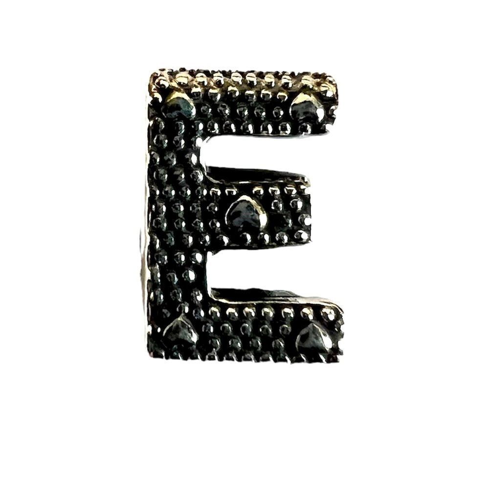 Pandora 925 Sterling Silver Flourishing Hearts Initial Letter E